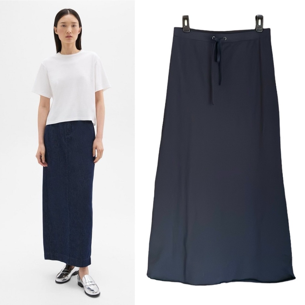 Theory Ponte Maxi Dark Navy Maxi Skirt S